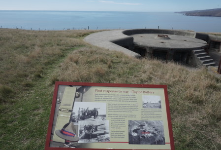 Godley Head was a lookout point for the NZ forces during WWII. There are tales that a German submarine laid magnetic mines around the entrance to the bay but they were never found.