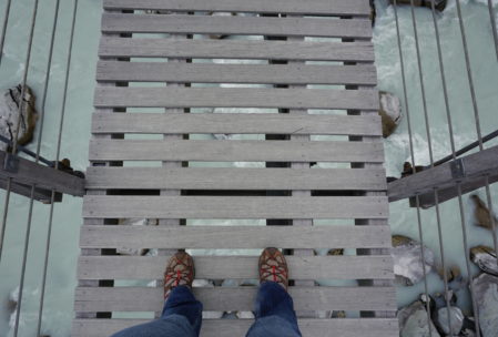 How about my feet on a bridge?