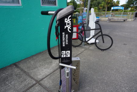 New Zealand. Just you know, putting out free bike pump and repair stations on a major bike route.