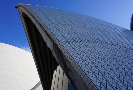 the Sydney Opera House's roof is actually a series of pretty geometric tiles